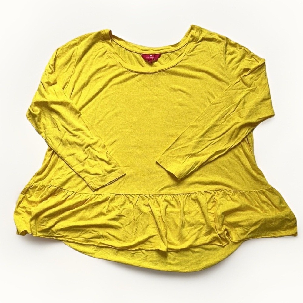 Vibrant Stretchy Yellow Top Together Brand Women's Size 16